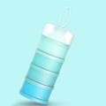 Miniatyrbillede 1 af 3: Stable Baby Mælkepulver Dispenser - Praktisk Beholder til Mælkepulver og Snacks på Farten
