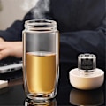 Miniatyrbilde 2 av 5: Tykkere Anti-Skålding Glasskopper Vanntett Lekkasjesikker Kopp 400ml, B
