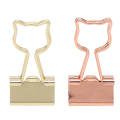 Miniatyrbillede 5 af 8: 100 stk Cat Binder Clips til Student 2 Farver Stærk Klemmekraft Rustfast Metal Kontor Binder Clips til Dokumenter