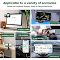 Miniatyrbillede 5 af 5: Multifunktionel instrumentbræt biltelefonholder med 360 justerbar fjederklemme, egnet til 3-7 tommer smartphones (sort-grøn)