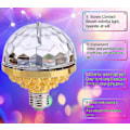Miniatyrbilde 3 av 5: Fargerik roterende magisk ballfestlys, 2 stk LED RGB stroboskop scenenlys for EU