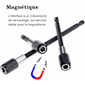 Miniatyrbillede 4 af 5: 3 stk. 6,35 mm Hex Shank Magnetisk Forlænger Bit Holder Til Skruetrækker 60mm 100mm 150mm Quick Release Forlænger Chuck Adapter Kit Til Skruer, Møtrikker og A