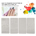 Miniatyrbillede 8 af 8: Neglestempling Plader Stencils Mønster DIY Negle Printing Stempling skabelon Manicure Tool01-04