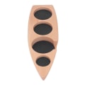 Miniatyrbillede 5 af 8: Kaffe Tamper Holder Båd Form 4 Slots Anti Slip Stabil Træ Kaffe Tamper Station 53mm/2.1in