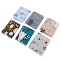 Miniatyrbillede 6 af 8: 50x40cm 6 stk. søde tegneserie bjørn fisk mønster trykt bomuldsstof assorteret stof DIY materiale