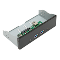 Miniatyrbild 8 av 8: USB-frontpanelhubb 10 Gbit/s 2 USB A 2 USB C USB 3.1 Gen 2 4 portar Högpresterande 5,25 tum frontpanelhubb för OS X PC