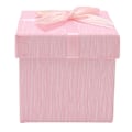 Miniatyrbillede 2 af 8: 4 stk. gaveæske med låg 3,9x3,7x3,9 tommer gaveæsker til bryllup jul fødselsdag valentinsdag pink HM2330407