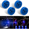 Pikkukuva 1 / 5: 4 KPL Universaali Langaton Auton Oven LED-Varoitusvalo, Turvavalo, Strobovalot Peräänajon Estämiseksi (Sininen)