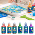 Miniatyrbillede 5 af 8: Vandmarmorering Maling Hånd-øje-koordination Levende Farver Sikker Hydro Dipping Kit til Uddannelse Håndværk DIY 6 Farver