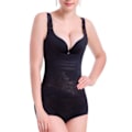 Miniatyrbillede 4 af 8: Taljetræner Bodysuit Mavekontrol Baldeløft Bryststøtte Åndbar Cincher Tank Top til Postnatal Genopretning Sort S