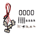 Miniatyrbild 1 av 8: RC-strålkastare 5‑7.4V 8LED vitt ljus RC LED-strålkastare Slitstarka RC LED-ljus med plastskal för 1/10 RC-bil