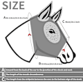 Miniatyrbilde 4 av 5: Heste Flue Maske, Flue Masker For Hester Med Ører, Glatt Elastisk Lycra Flue Maske, Unngå Heste Flue Og Uv Beskyttelse(grå, Full (stor)) -DGJR