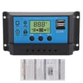 12V 24V Solar Opladnings- og Afladningscontroller PWM LCD-display Dobbelt USB-udgangsregulator til hjemmebrug Industriel Bil 20A