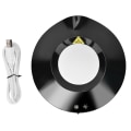 Miniatyrbilde 1 av 7: Dual Purpose USB Power Coaster og kaffekoppisolert matte (svart)
