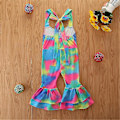 Pikkukuva 2 / 5: Tie Dye Halter-hyppyasu vauvoille, kesäinen leveä haalari, koko 5-6 vuotta