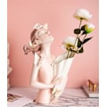 Miniatyrbild 4 av 5: Rosa hartsfigurskulptur i harts - Dekoration för hem och sovrum