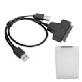 Pikkukuva 3 / 8: Kova levy -sovitinkaapelin SATA HDD/SSD -kaksoisliitäntämuunnosjohto 2,5 tuuman suojakotelolla, valkoinen