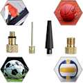 Miniatyrbilde 5 av 5: 5 stk Sykkelpumpe Ventiladaptere Koblinger, Sykkelventil Adapter til Bilventil SV AV DV Kuler Nål Ball