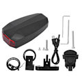 Miniatyrbillede 1 af 8: A6 USB-opladningscykel baglygte Intelligent sikkerhedsadvarsel Alarm Cykel Natkørsel Tilbehør