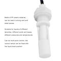 Miniatyrbillede 8 af 8: 2stk vandstandssensor sidemonteret hvid PP plast flydende flydekontakt 16mm DC0-110V