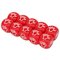 Miniatyrbillede 3 af 8: 10 stk. Finger Guessing Game Terninger Lyse Farve Læringsmæssige Plastik 6 Sidet Terning Sæt til Fest Rød