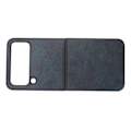 Miniatyrbillede 3 af 8: Foldbar skærm mobiltelefon etui læder foldbar skærm telefon cover beskyttelse til Samsung Galaxy Z FLIP 4 blå