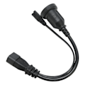 Miniatyrbild 5 av 8: IEC320 C14 till IEC320 C7 AU-sladd hane till hona 1 in 2 ut Y Power Splitter-kabel för skrivare digitalkamera 12,6 tum