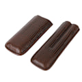 Miniatyrbillede 5 af 8: Cigar Etui Holder PU Læder Brun 2 Finger Cigar Bære Rejsetaske Bærbar til Rejse Jubilæumsgaver