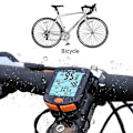 Miniatyrbillede 4 af 5: Vandtæt cykelcomputer med baggrundsbelyst LCD-skærm til hastigheds- og distancesporing i realtid