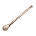 Miniatyrbillede 4 af 8: Rustfrit stål Metal Drikkehalmske Genskabbar Vaskbar Omrøringsske Rose Guld