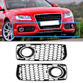 Pikkukuva 5 / 8: 2 kpl auto sumuvalo grilles korvaaminen sähköpinnoitettu aukko sopii Audi A5 S5 08-12