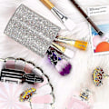 Miniatyrbillede 5 af 5: Multifunktionel Makeupbørste Opbevaringskop til Husholdningen (Pink) 1 Styk