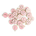 Pikkukuva 6 / 8: 26 kpl / pussi DIY englanninkielinen kirjainriipus metallipyöreä riipus korujen valmistukseen CraftPink
