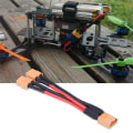 Pikkukuva 5 / 6: XT60 rinnakkaisakun liitinsovitin 14AWG kaapeli RC Lipo 1 uros - 2 naaras 1 Male to 2 Female