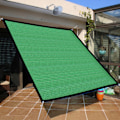 Miniatyrbillede 5 af 6: Solskygge Sejl Åndbar Farbic Canopy Markise Shelter Rektangel UV Block Canopy til Patio Baghave Plæne Have Grøn 3x4m / 9.8x13.1ft