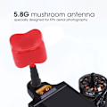 Miniatyrbillede 2 af 8: 5,8G 2dBi LHCP Quadcopter FPV Svampe 50mm Antenne SMA/RP-SMA Til RC Drone (Rød)