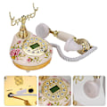 Miniatyrbilde 4 av 8: MS-9100 Rund Base Keramikk Europeisk Rose Retro Telefon for Automatisk Deteksjon til FSK / DTMF Anrops-ID