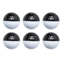 Miniatyrbilde 1 av 8: 6 STK PU Svart Hvit Myk Høy Elastisk Utmerket Stabil Flue To Lag Innendørs Putter Assist Golf Øvingsball