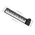 Miniatyrbillede 7 af 8: Bærbart elektronisk keyboard med 49 tangenter, håndrullende klaver til børn, børn, begyndere (sort)