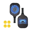 Miniatyrbilde 1 av 8: Pickleball Racket Set Bærbar glassfiber Pickleball Paddle Racket racket med baller