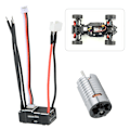 Miniatyrbillede 8 af 8: 1410 Børsteløs Motor 18A Sort ESC RC Udskiftningstilbehør Reservedel (Titanium Farve 7500KV )