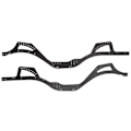 Miniatyrbillede 1 af 8: 2 stk. kulfiber chassis sideplader letvægts ubøjelige chassisrammeskinner til Axial SCX10 Pro RC Crawler Car