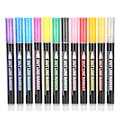 Miniatyrbilde 1 av 8: 12 stk dobbeltlinjepenner fargerik håndmaling kontur stasjonær highlighter markør 12 farger
