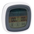 Miniatyrbild 4 av 8: Matlagnings termometer med pekskärm, digital kökstimer, fältgrilltermometer, grå med vit mittram