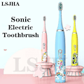 Miniatyrbild 3 av 5: Sonic Elektrisk Tandborste för Barn - Tandrengöring & Munvård för 3-12 År - 6 Utbytbara Borsthuvuden - USB Laddning Grön
