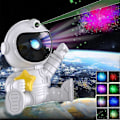Miniatyrbillede 1 af 5: Astronaut Stjerne Projektor Natlampe, stjernefyldt Nebula Loftprojektionslampe med Fjernbetjening, Galaxy Natlampe Projektor -GSL