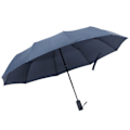 Miniatyrbillede 7 af 8: 10 Rib 3 Folding Umbrella Portable Reinforce Full‑Automatic Windproof Umbrella Dark Blue