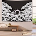 Pikkukuva 1 / 4: 1kpl Seinävaate Suuri Aalto Seinävaate Auringonlaskulla Mustavalkoinen Meriaiheinen Seinävaate Olohuoneeseen Makuuhuoneeseen (Aalto, 150x200cm)