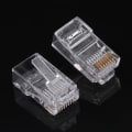 Pikkukuva 2 / 8: 100 kpl / LOT Cat5 Cat5e verkko-Internet-liitin RJ45 8P8C kaapeli Modulaariset pistokepäät