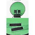 Miniatyrbild 5 av 5: Bärbar Webbkamera Bakgrund Grön Skärm Stol För Videokonferenser, Zoom, Skype, Bakgrund Videosamtal, Chromakey (142cm/4.65ft, Dubbelsidig Grön)